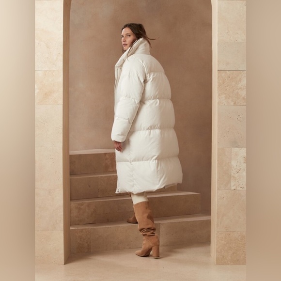 NWT Banana Republic Water-Repellent Long Puffer Coat - Picture 2 of 10